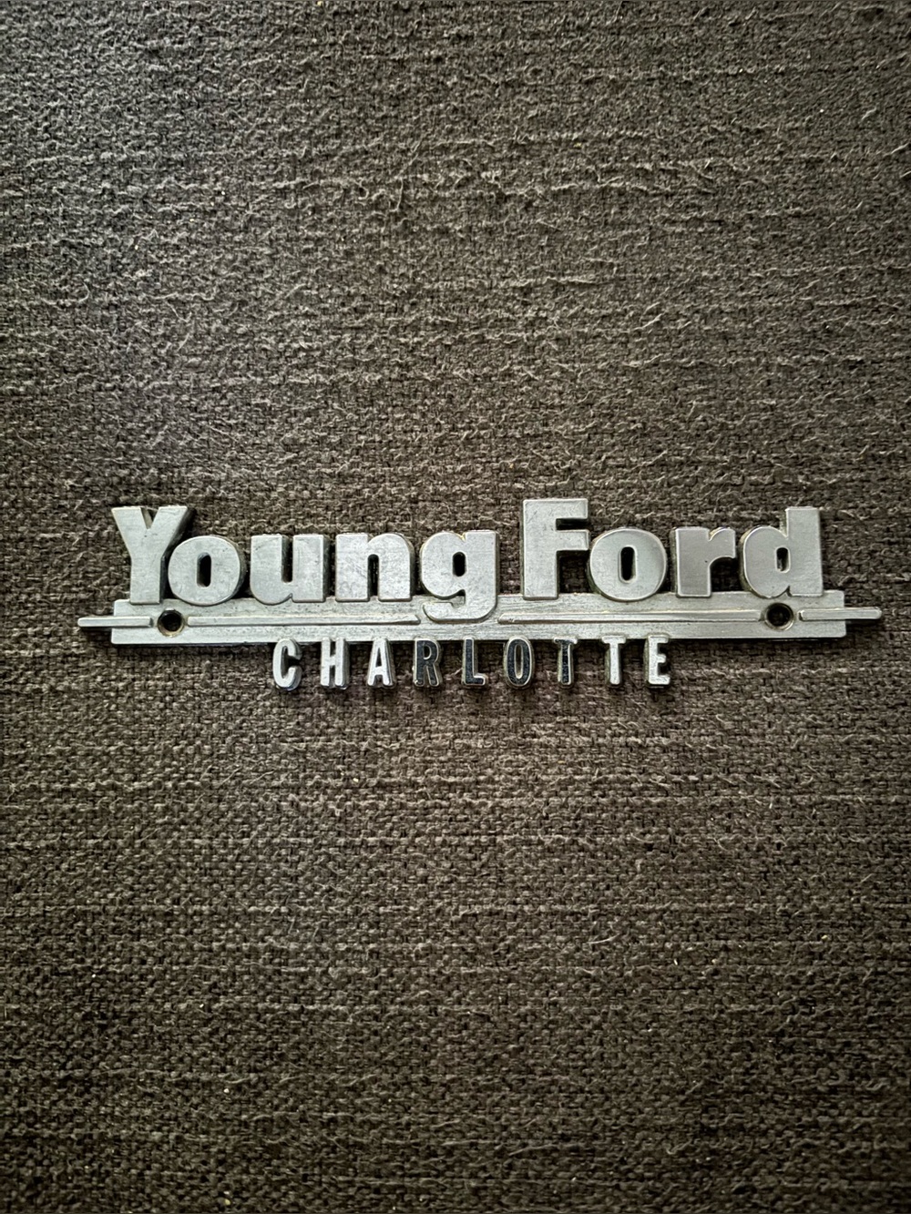 Young Ford Charlotte Chrome Emblem